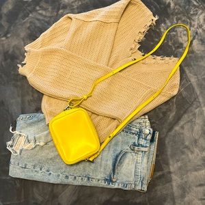 Rovimoss NudeYellow Square Mini Crossbody💛 On Sale!